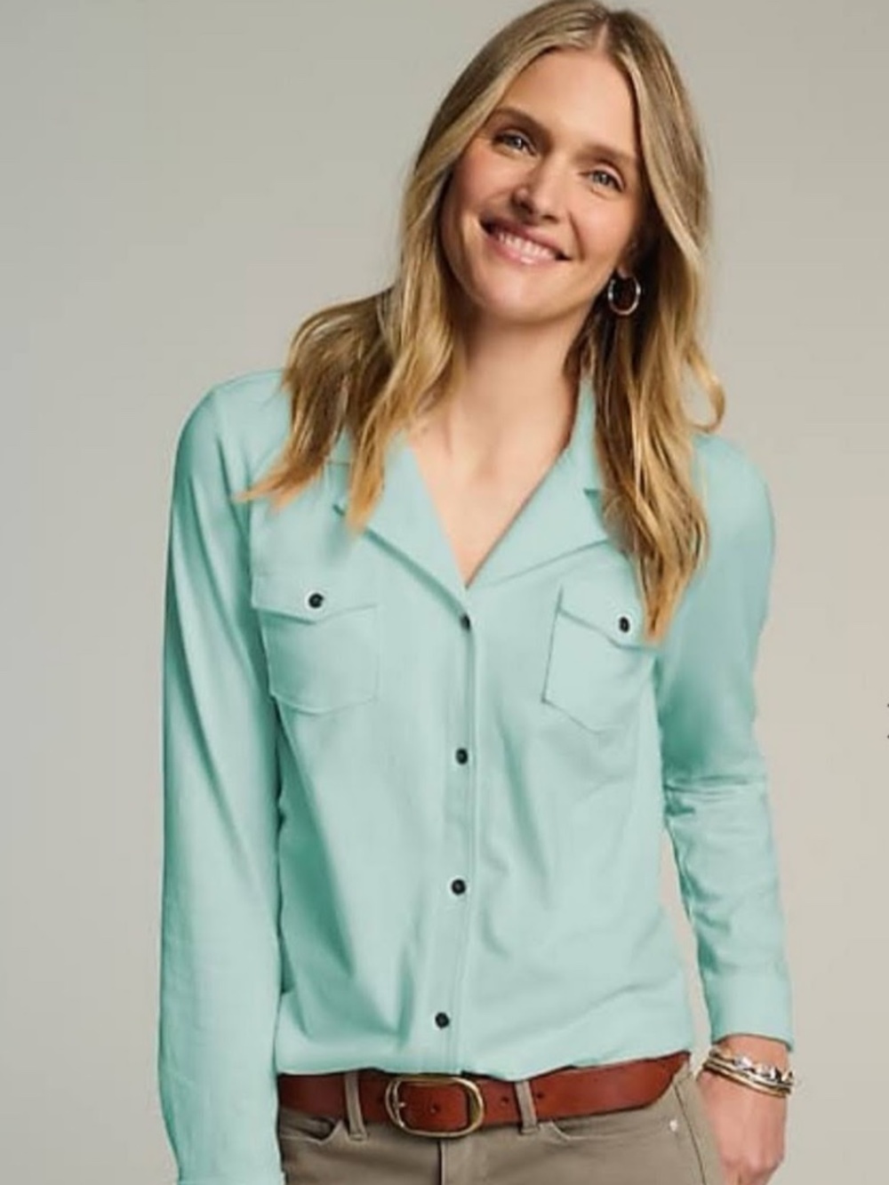 J. Jill Knit Camp Shirt